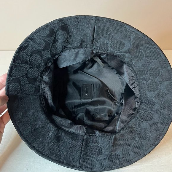 Vintage Coach Black Logo Bucket Hat Y2K 2000s - Picture 6 of 8
